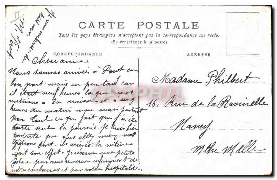 CPA Fantaisie Fleurs Oiseaux  — Verso