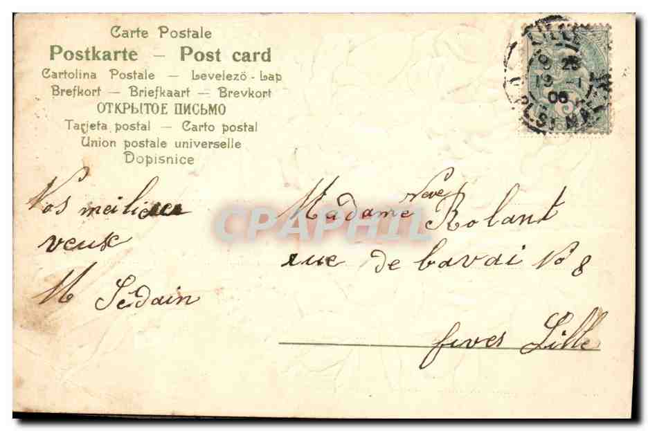 CPA Fantaisie Fleurs  — Rückseite