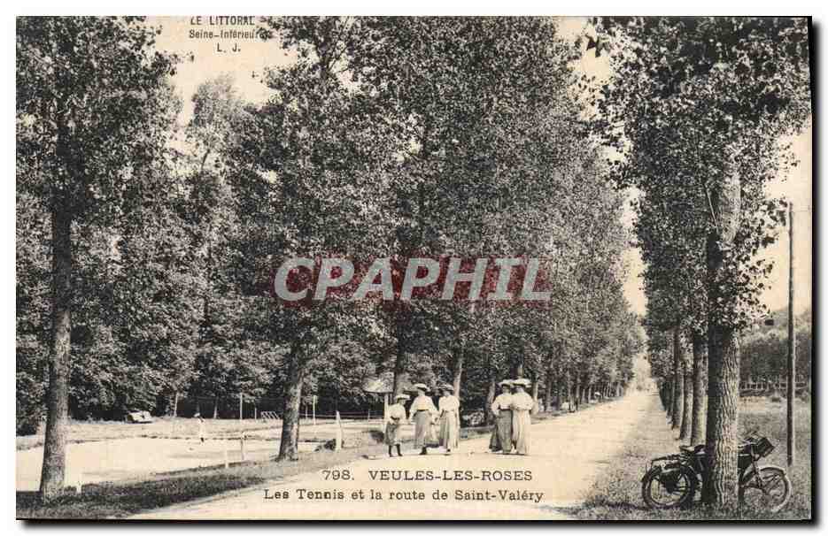 Veuves-les-Roses — Les Tennis et la route de Saint-Valéry — L. J. éditeur, n° 798