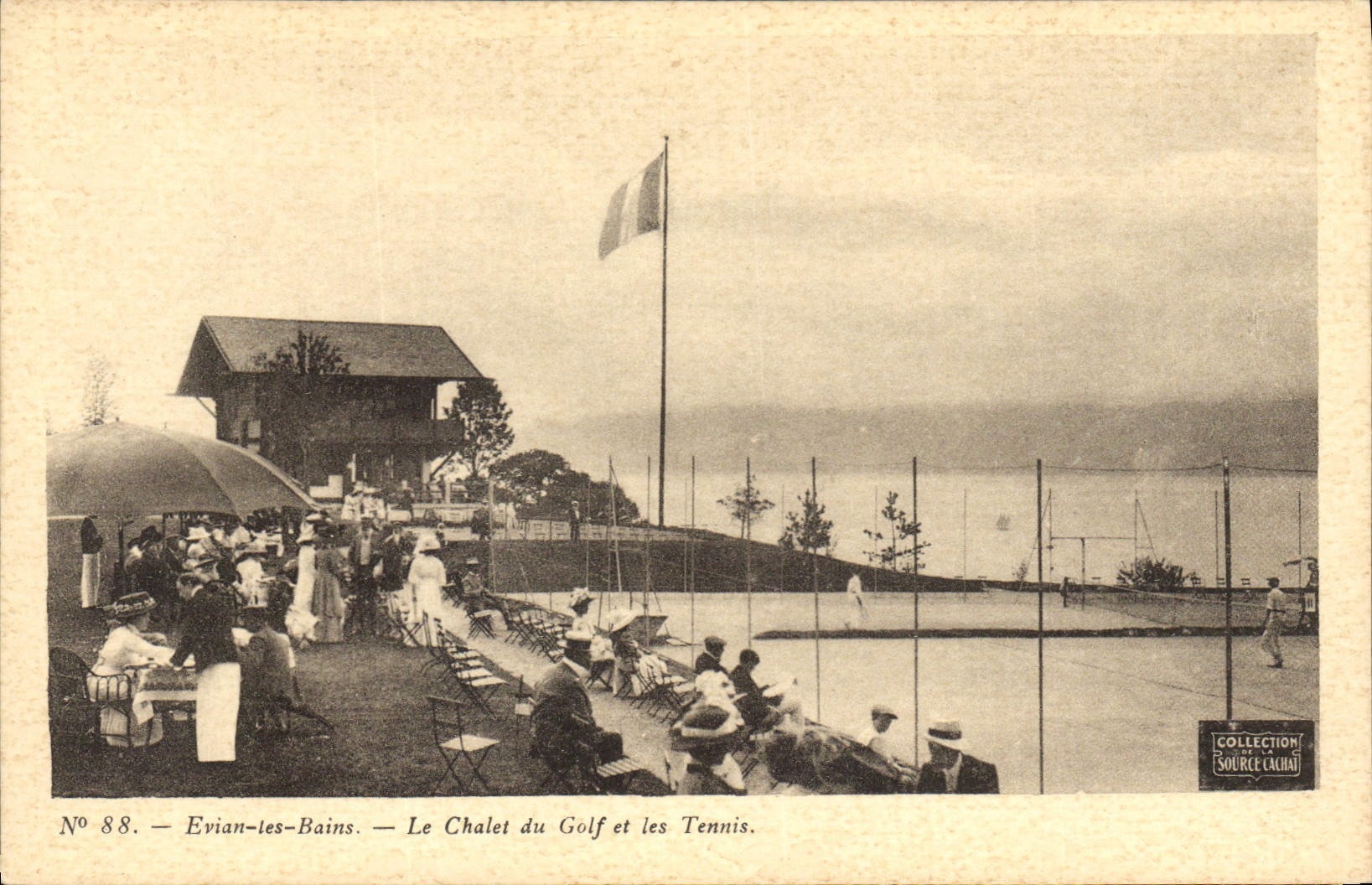Evian-les-Bains — Le Chalet du Golf et les Tennis — Collection Source Cachat, n° 88