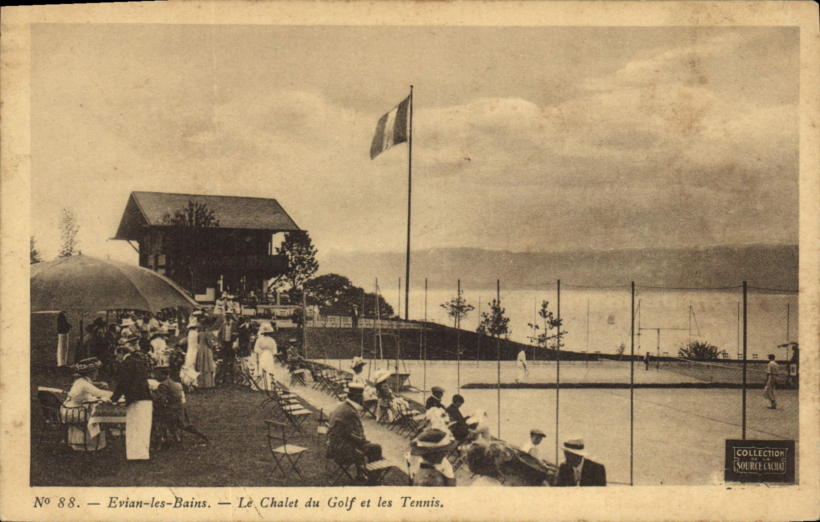 Evian-les-Bains — Le Chalet du Golf et les Tennis — Collection Source Cachai, n° 88