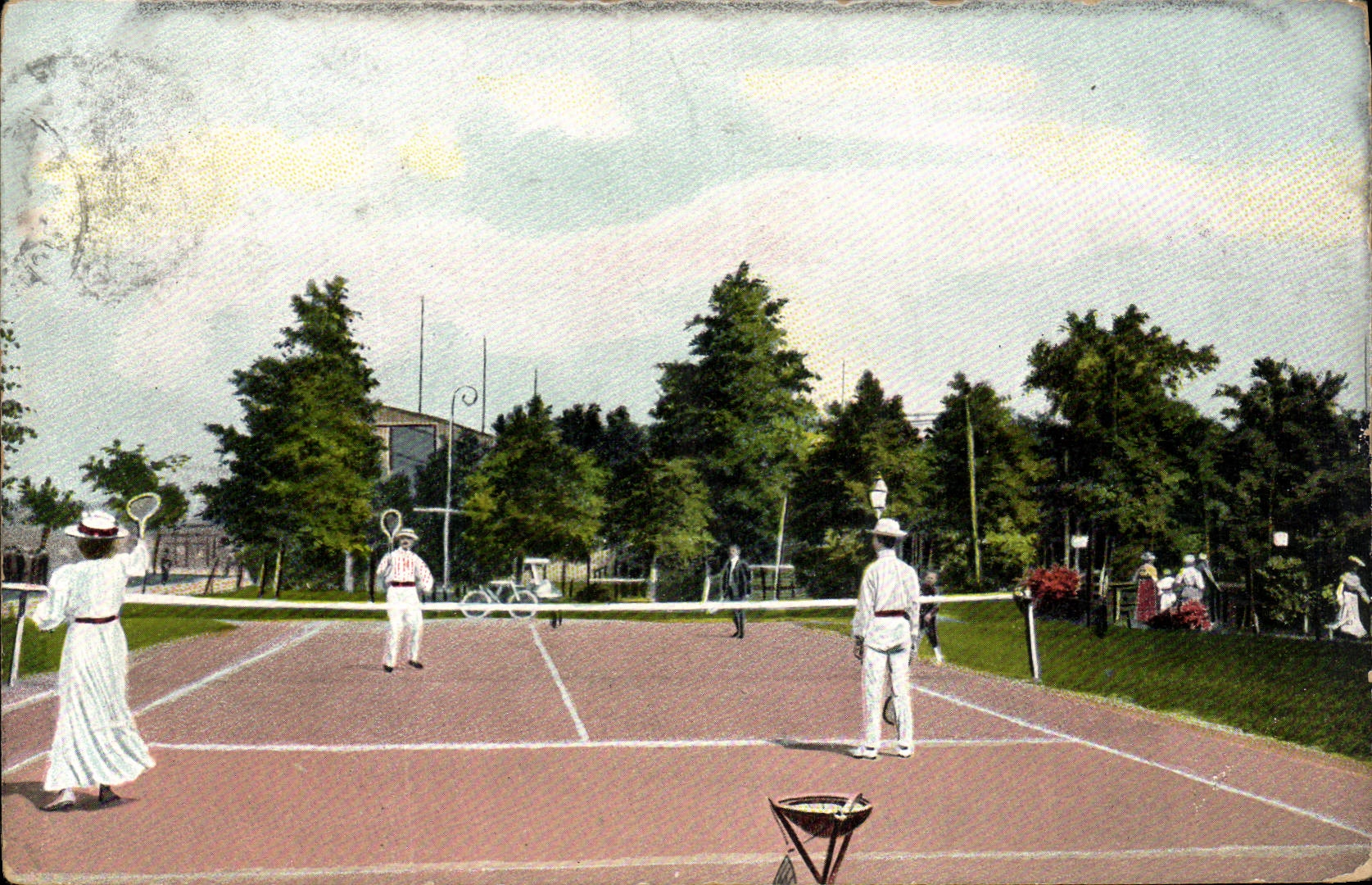 Tennis — Terrain en terre battue — Éditeur CPAPHIL, série 412/6