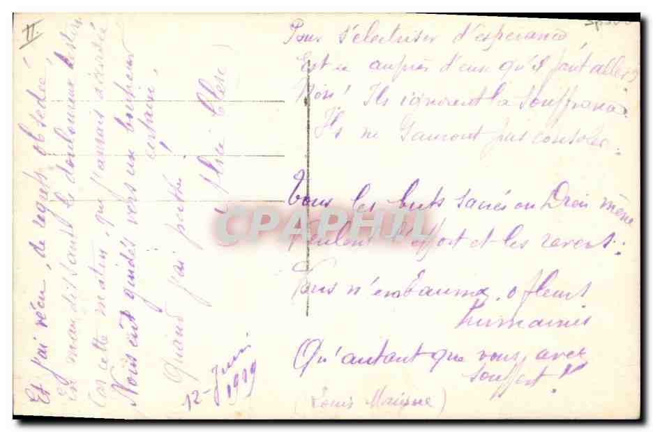 Jeune femme en tenue de tennis — scène de jardin — éditeur DIX n° 1209 — Reverso