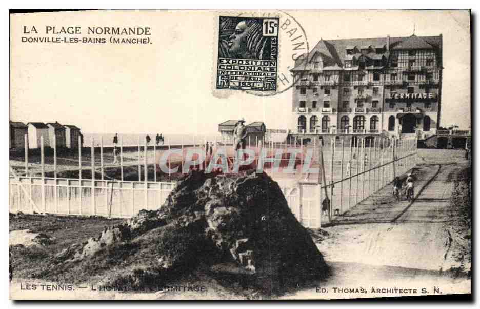 La plage normande — Donville-les-Bains (Manche) — L'Hotel de l'Ermitage — Éd. Thomas, Architecte S.N.