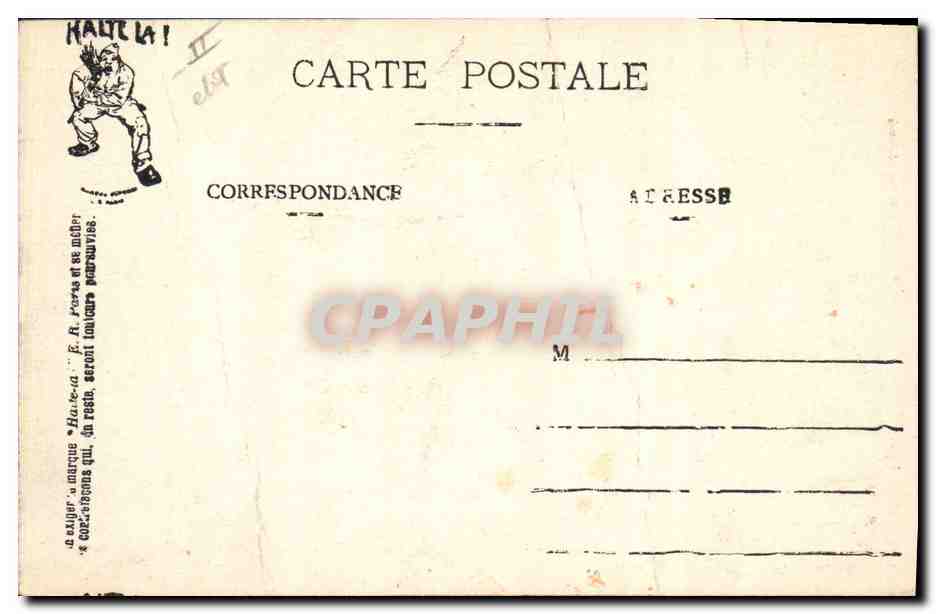 CPA Puzzle Militaria La voltige Plaisirs de Haute Ecole  — Rückseite
