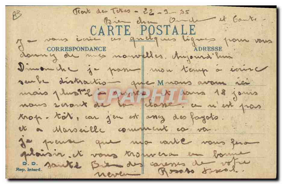 CPA Puzzle Militaria A la visite Les tireurs au Q Docteur  — Verso