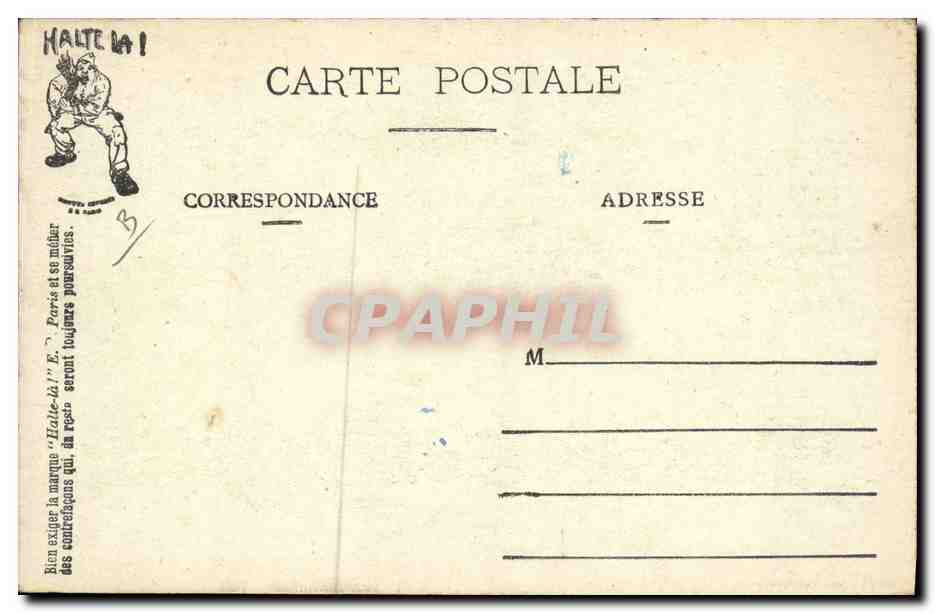 CPA Puzzle Militaria Essai de decollage Aviation Avion  — Verso