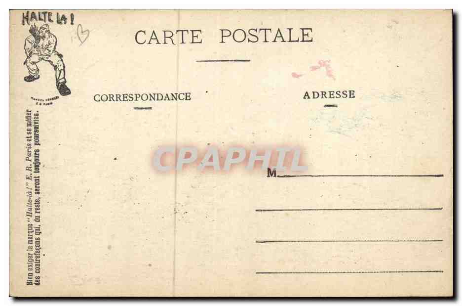 CPA Puzzle Militaria Un bouzillage Petit bois ferraille a vendre Aviation Avion  — Verso