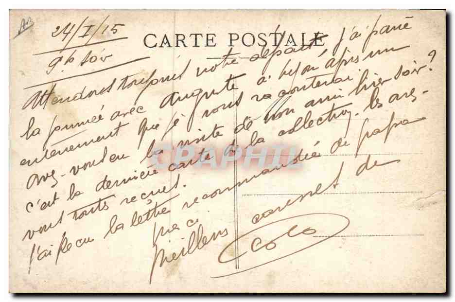 CPA Puzzle Militaria Zouaves  — Rückseite