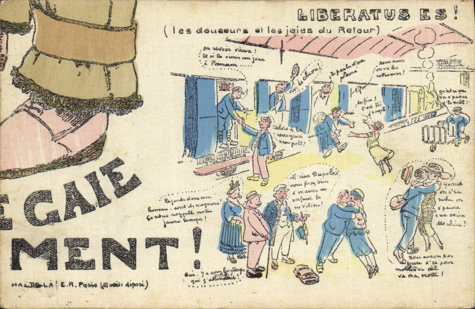 CPA Puzzle Militaria Liberatuses 