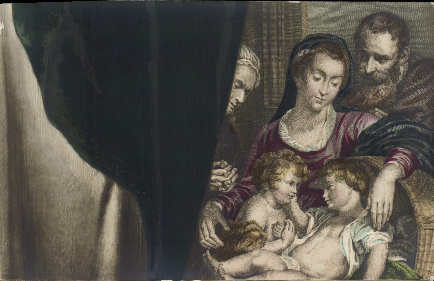 La Natividad — escena religiosa — editada por Ch. Fontaine, París - Anverso