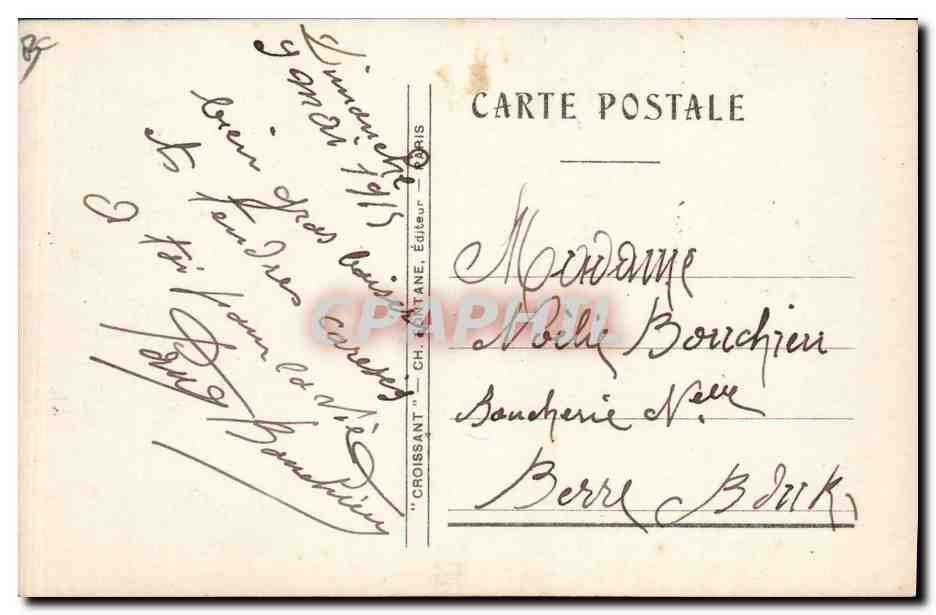 Femme en robe bleue et voile brun — scène religieuse — éditeur Croissant, Paris — Reverso