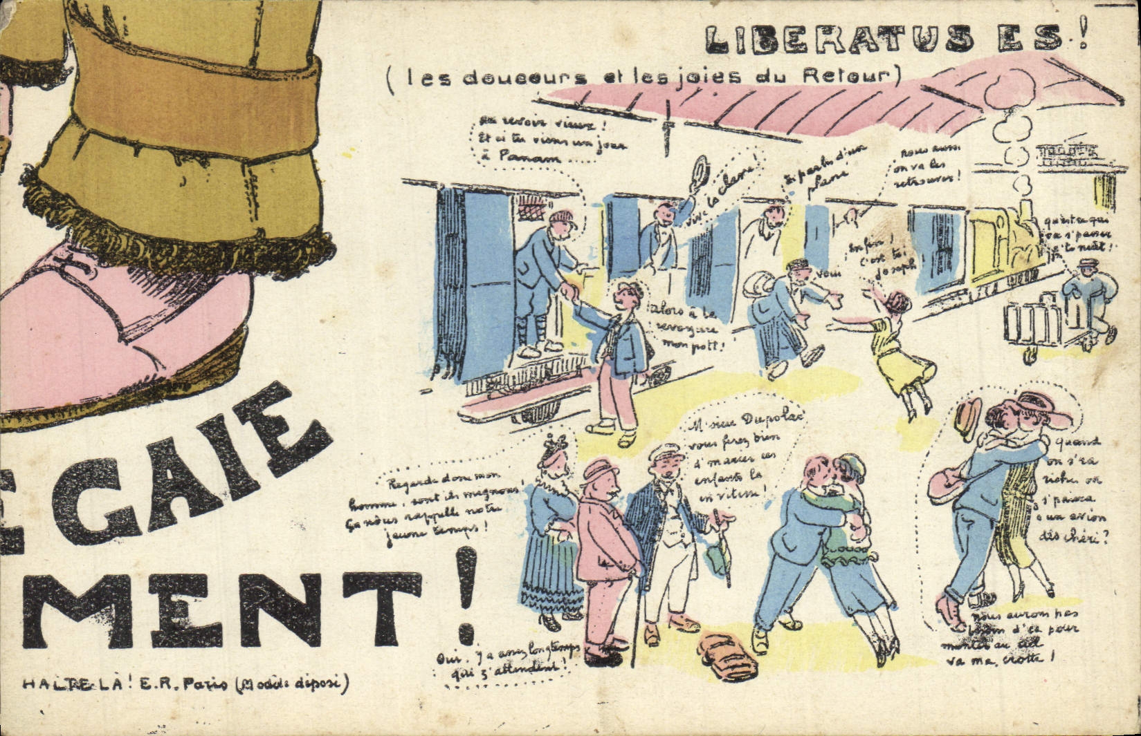 CPA Puzzle Militaria Liberatuses 