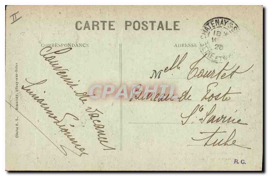 Montigny-Lencoup (S.-et-M.) — Souvenir d'une Promenade au Cèdre — éditeur Chez S. L. Simoxt, Array-S.-et-M. — Reverso