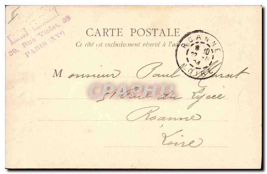 CPA Arbre Paris Cedres du Jardin des Plantes — Verso