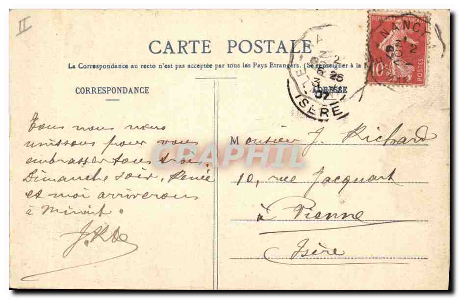 CPA Arbre Sapin de la Criquette — Verso