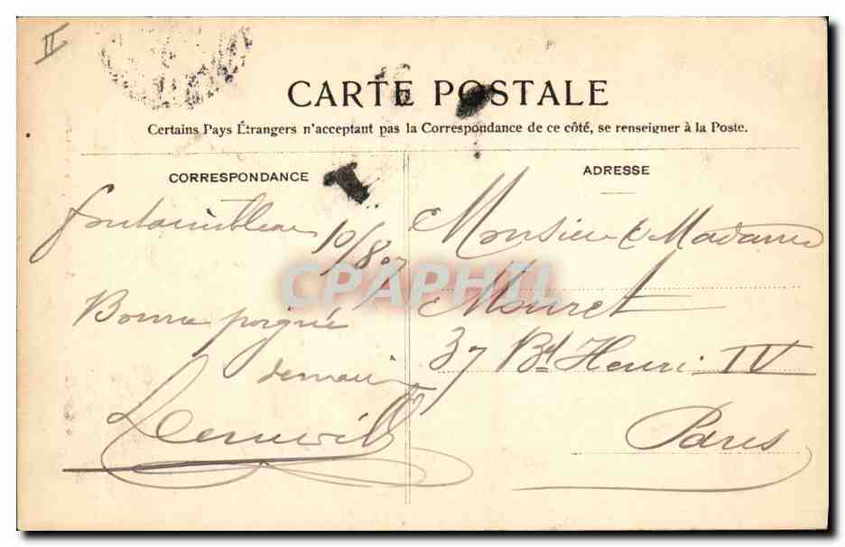 CPA Arbre Foret de Fontainebleau Bouquet de Lisette — Rückseite