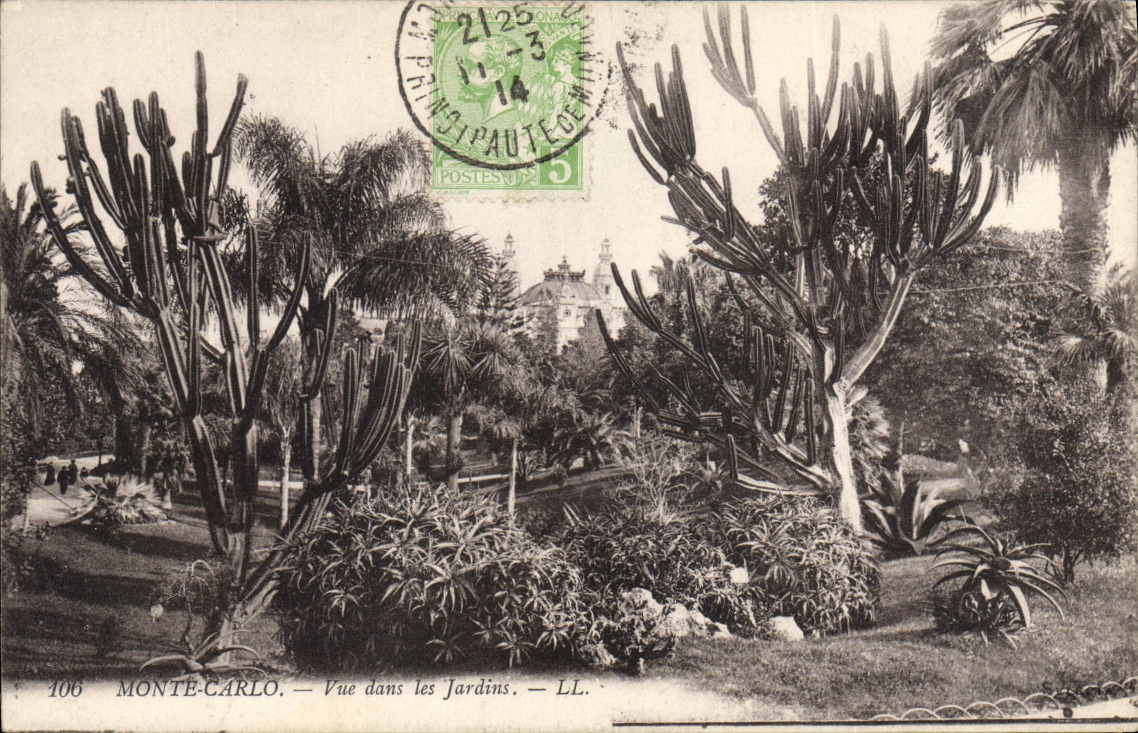 CPA Monte Carlo Vue dans les jardins 