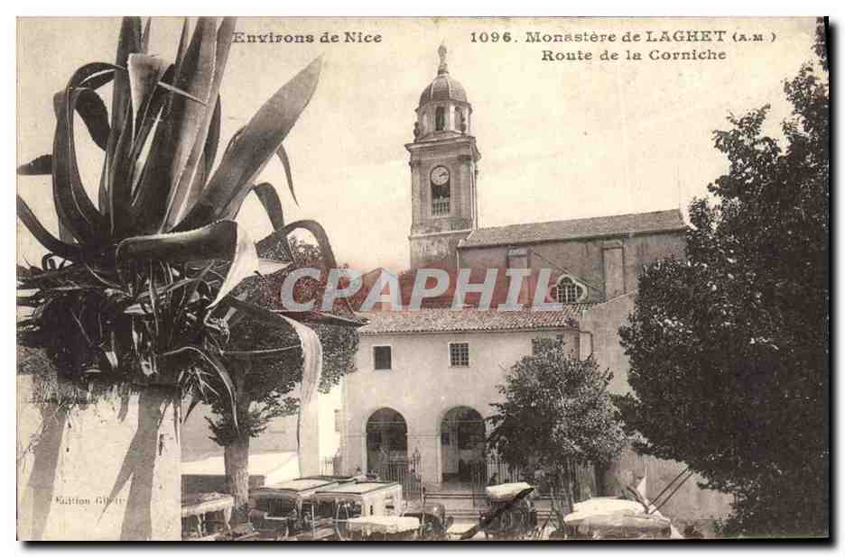 CPA Environs de Nice Monastere de Lachet Route de la corniche Cactus 