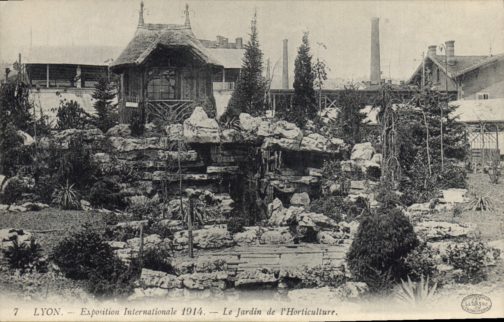 LYON — Exposition Internationale 1914 — Le Jardin de l'Horticulture — Édition Officielle L.L. S.B.F.