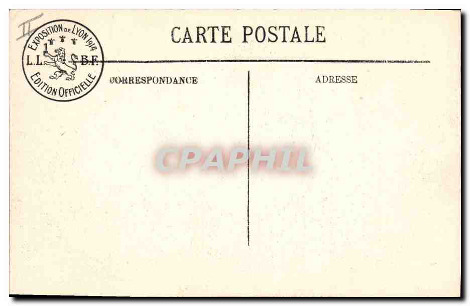 LYON — Exposition Internationale 1914 — Le Jardin de l'Horticulture — Édition Officielle L.L. S.B.F. — Rückseite