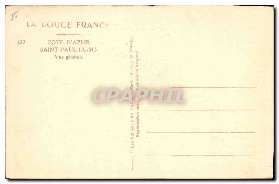 CPA Saint Paul Vue generale  — Verso