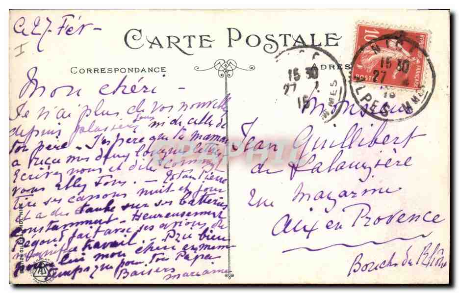 CPA Nice Baie des Anges Aloes en fleurs  — Verso