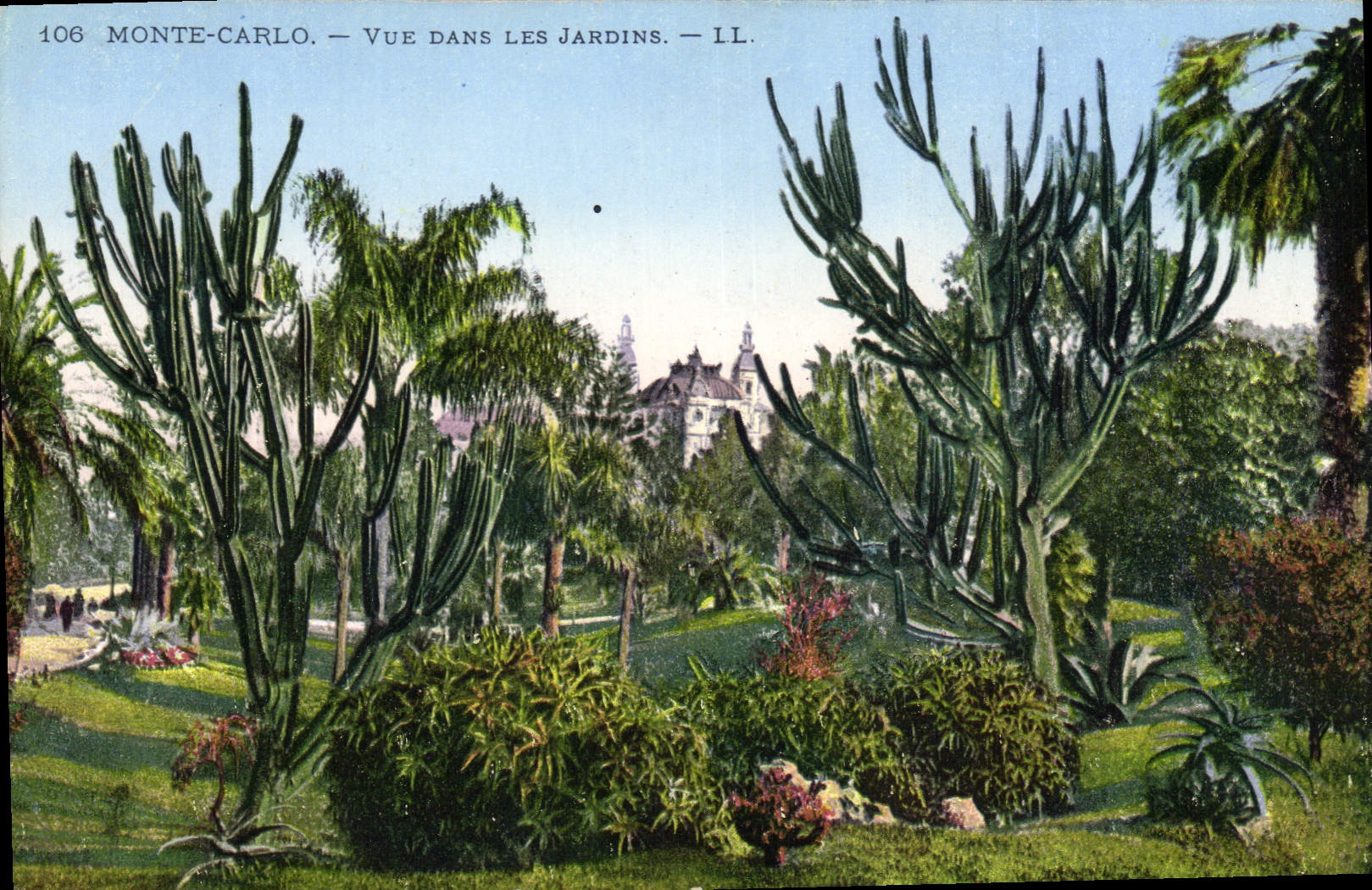 CPA Monte Carlo Vue dans les jardins 