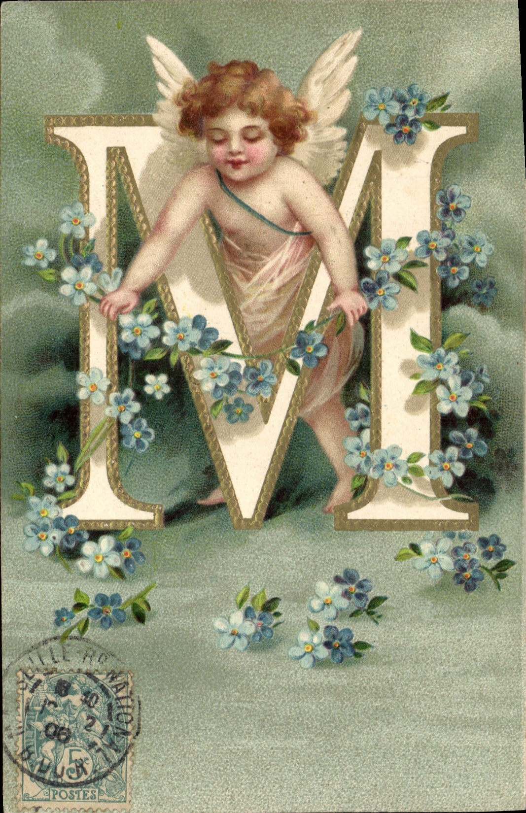 Cercatore di lettere — M — Cupido — Editore non visibile