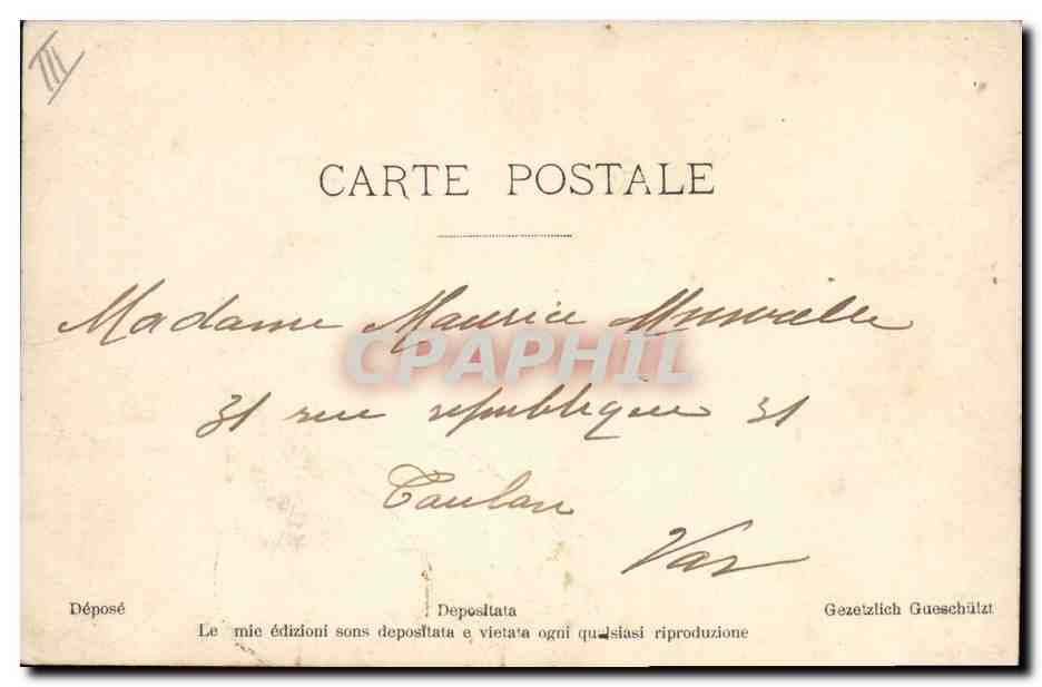 Sujet mythologique — nymphes et enfants près d'une cascade — éditeur A.N.P. n° 105 — Reverso