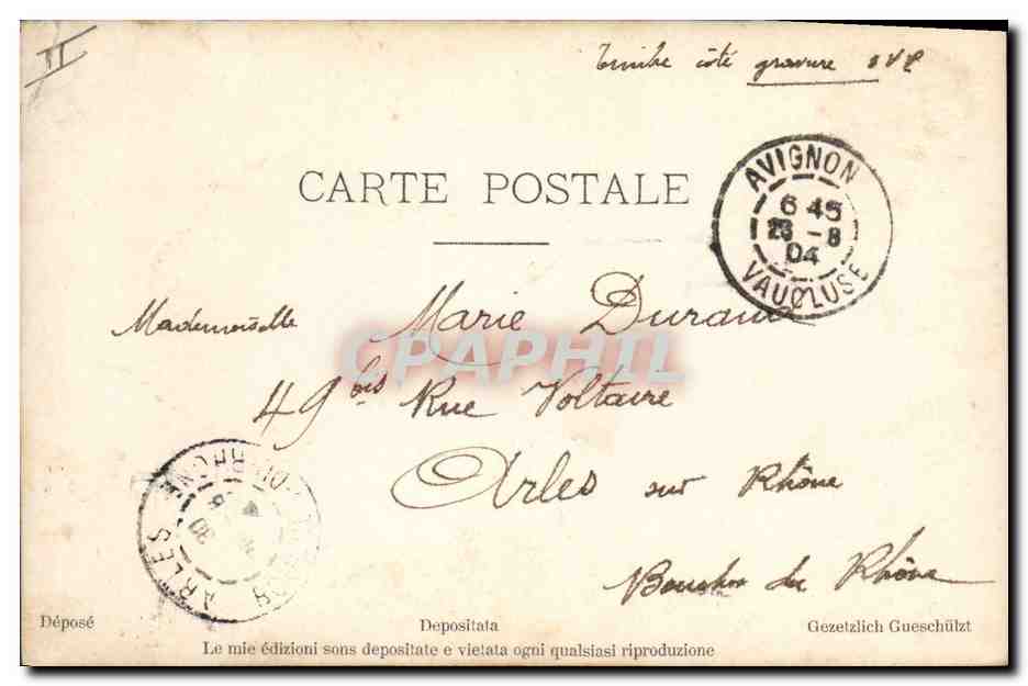CPA Fantaisie Femme Cle de musique  — Verso