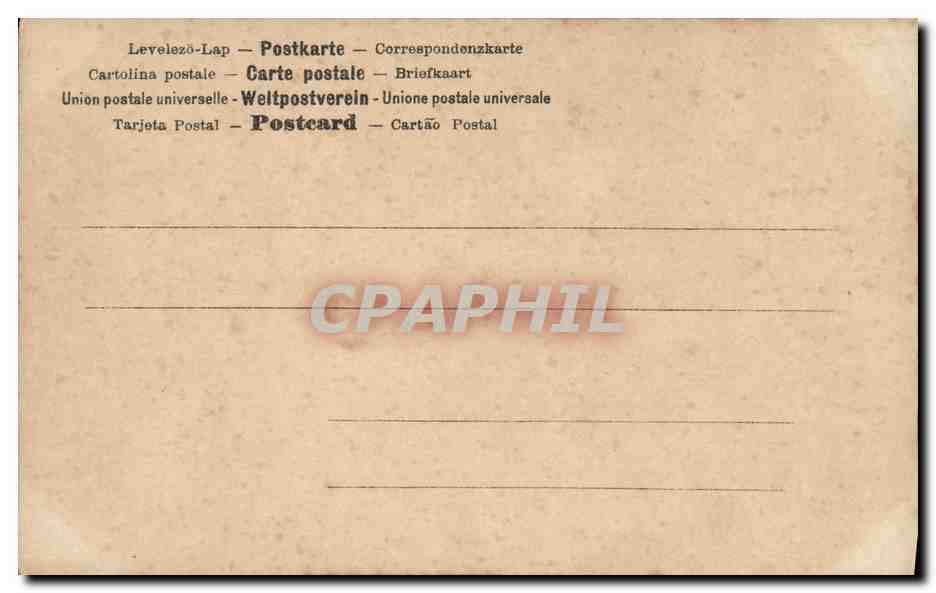 Femme et enfants dans un décor de lettre O — éditeur CPAPHIL, n° 2658 — Verso