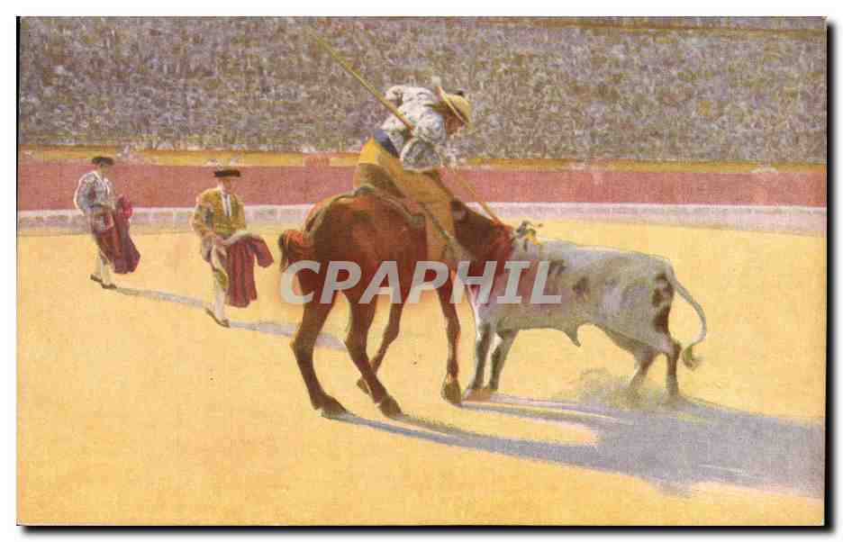 CPA Corrida Course de taureaux Una buena vara 