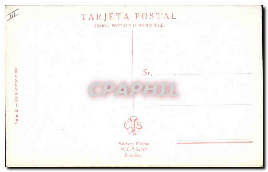 CPA Corrida Course de taureaux Una buena vara  — Rückseite