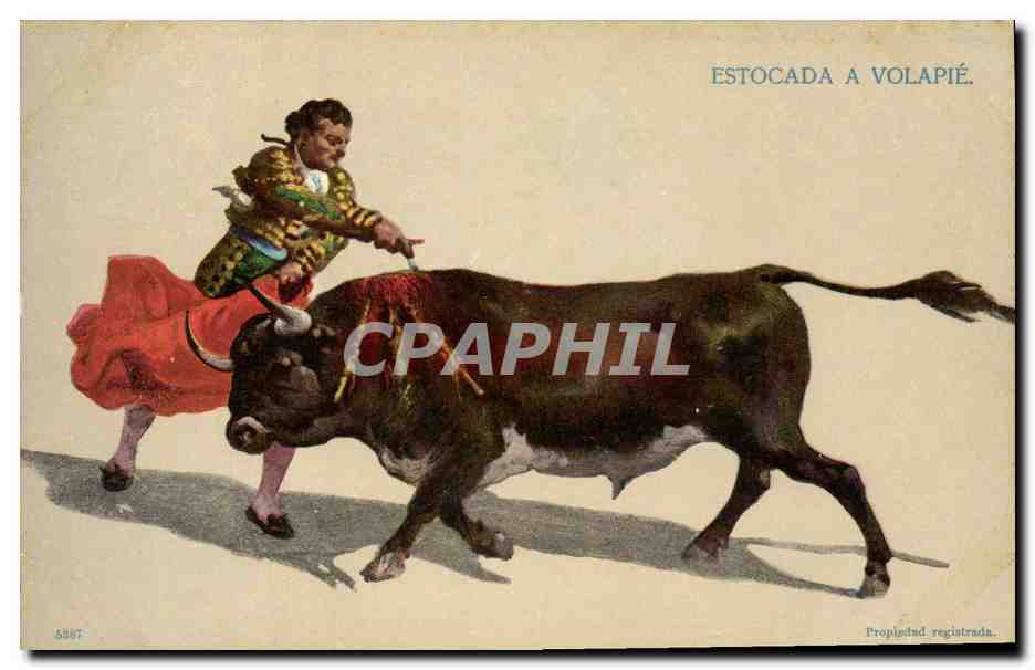 CPA Corrida Course de taureaux Estocada a volapie 