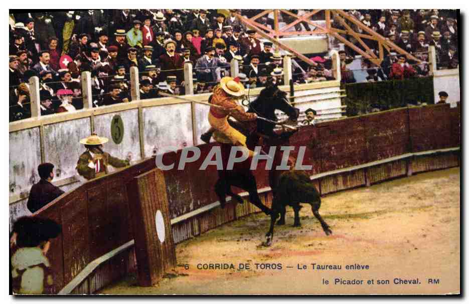 CPA Corrida Course de taureaux La taureau enleve 