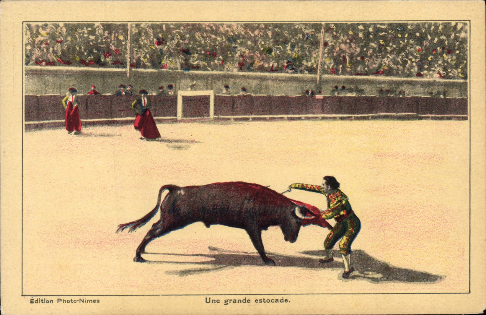 CPA Corrida Course de taureaux Une grande estocade 