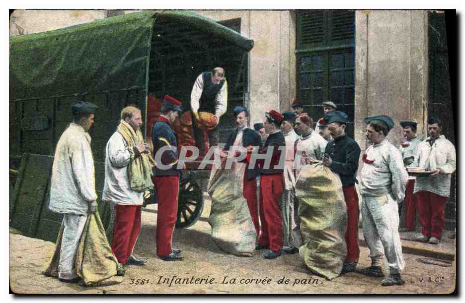 CPA Militaria Infanterie La corvee de pain 