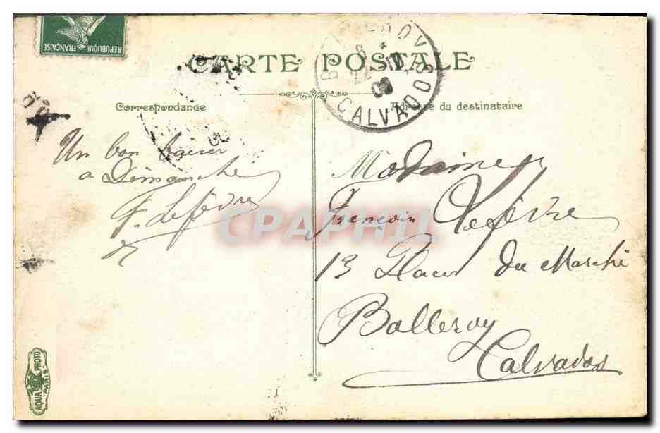 Infanterie — Battage des couvertures — L.V. & Cie, n° 3596 — Reverso