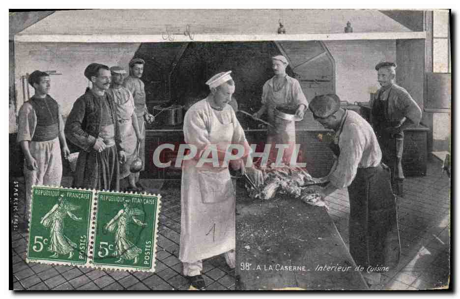 98e Régiment d'Infanterie - Intérieur de la cuisine à la caserne