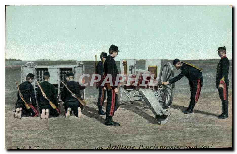 CPA Militaria Artillerie Pour le premier coup feu !