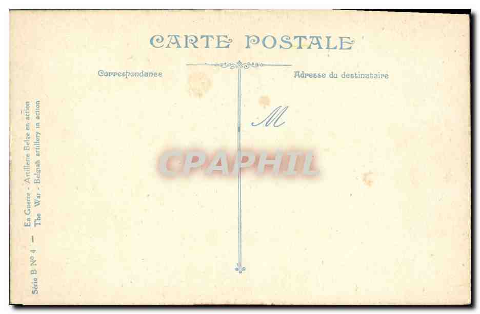 Artillerie Belge en action — Série B N°4 — LVAC — Reverso