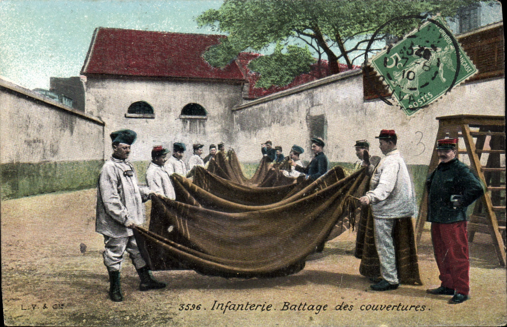 Infantería — Batir de mantas — L.Y. & Cie, n° 3596