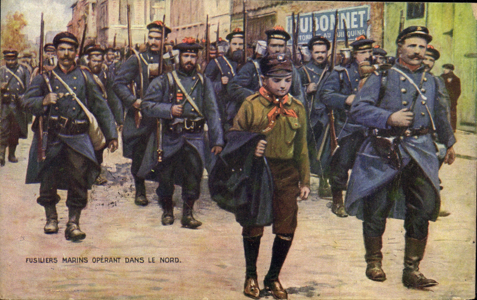 Fusiliers marins opérant dans le Nord — édition DUBONNET, n°14-1915