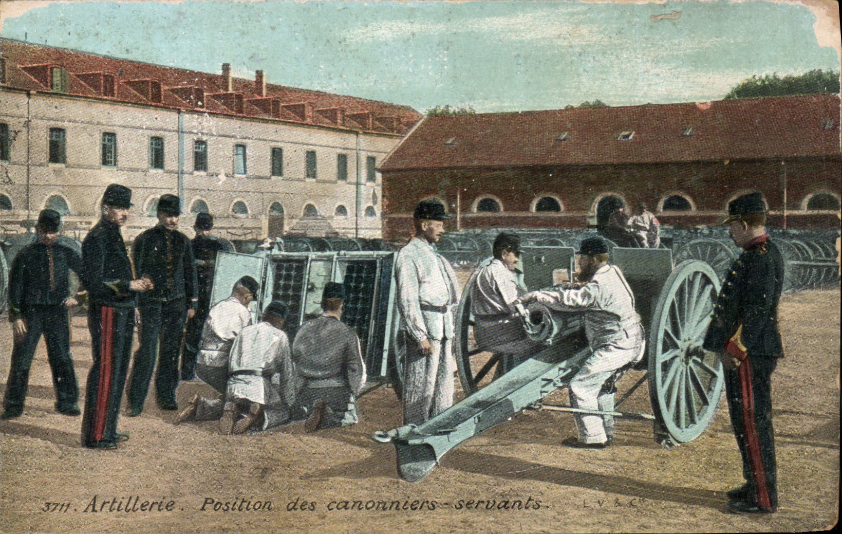 Artillerie. Position des canonnières-servants — LV&C — n° 3711