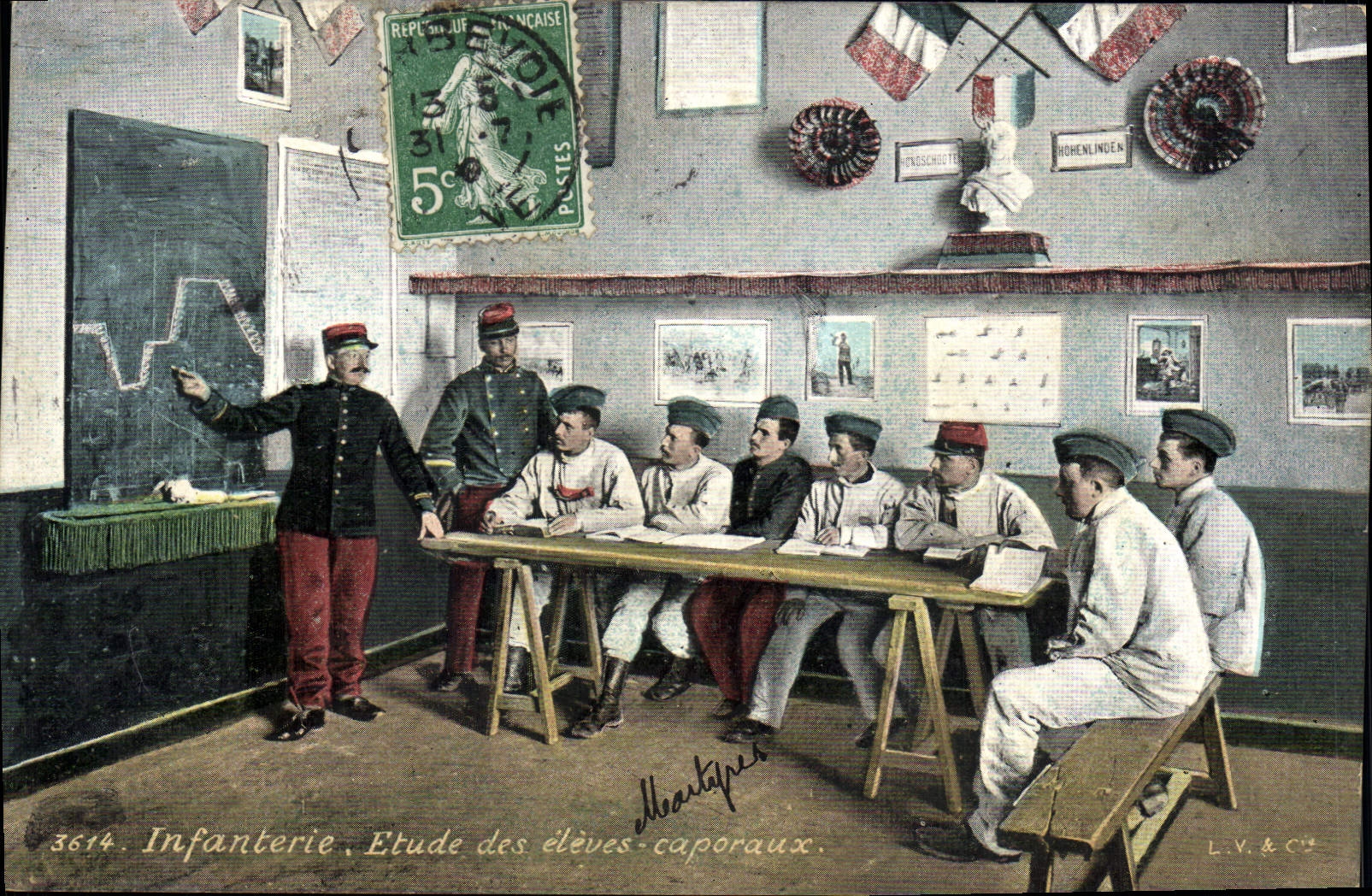Infanterie — Étude des élèves-caporaux — Martapes, n° 3614
