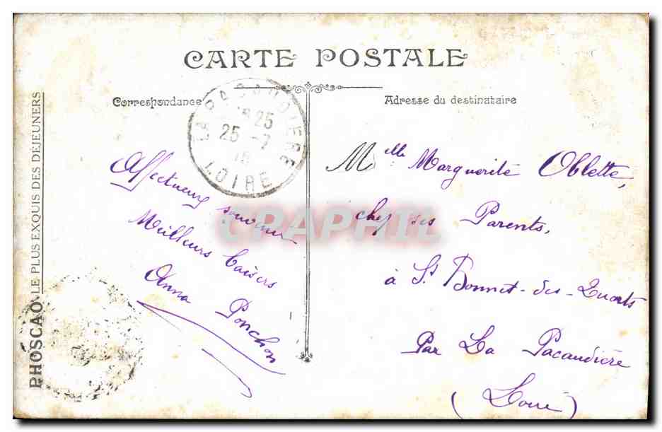 Scène de guerre — Canon en action — Offert par le PHOSCAO — Reverso