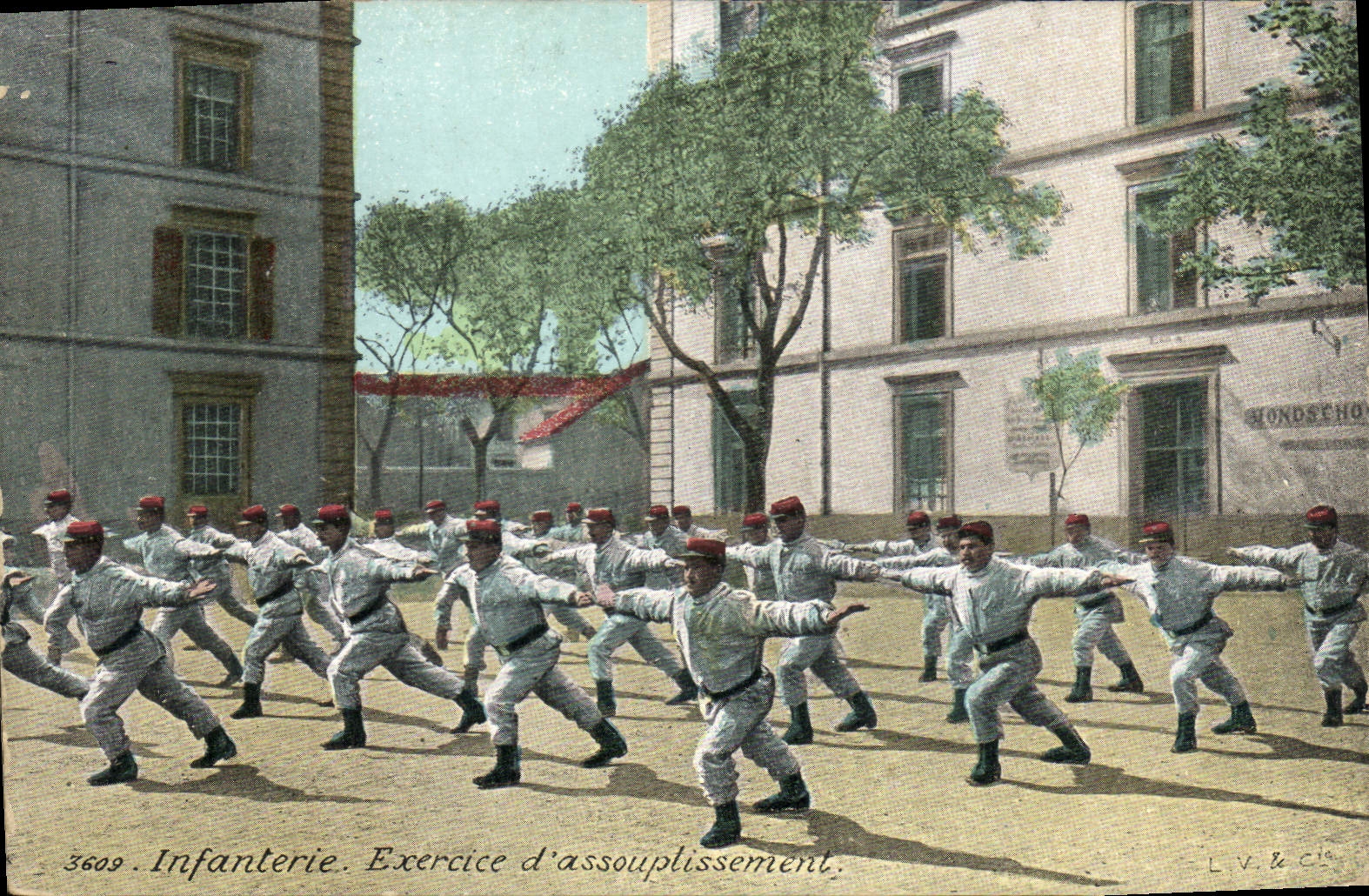 Infanterie — Exercice d'assouplissement — L.V. & Cie, n° 3609