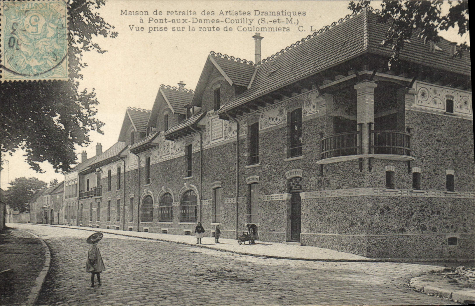 Maison de retraite des Artistes Dramatiques à Pont-aux-Dames-Couilly — Vue prise sur la route de Coulommiers — C. L.