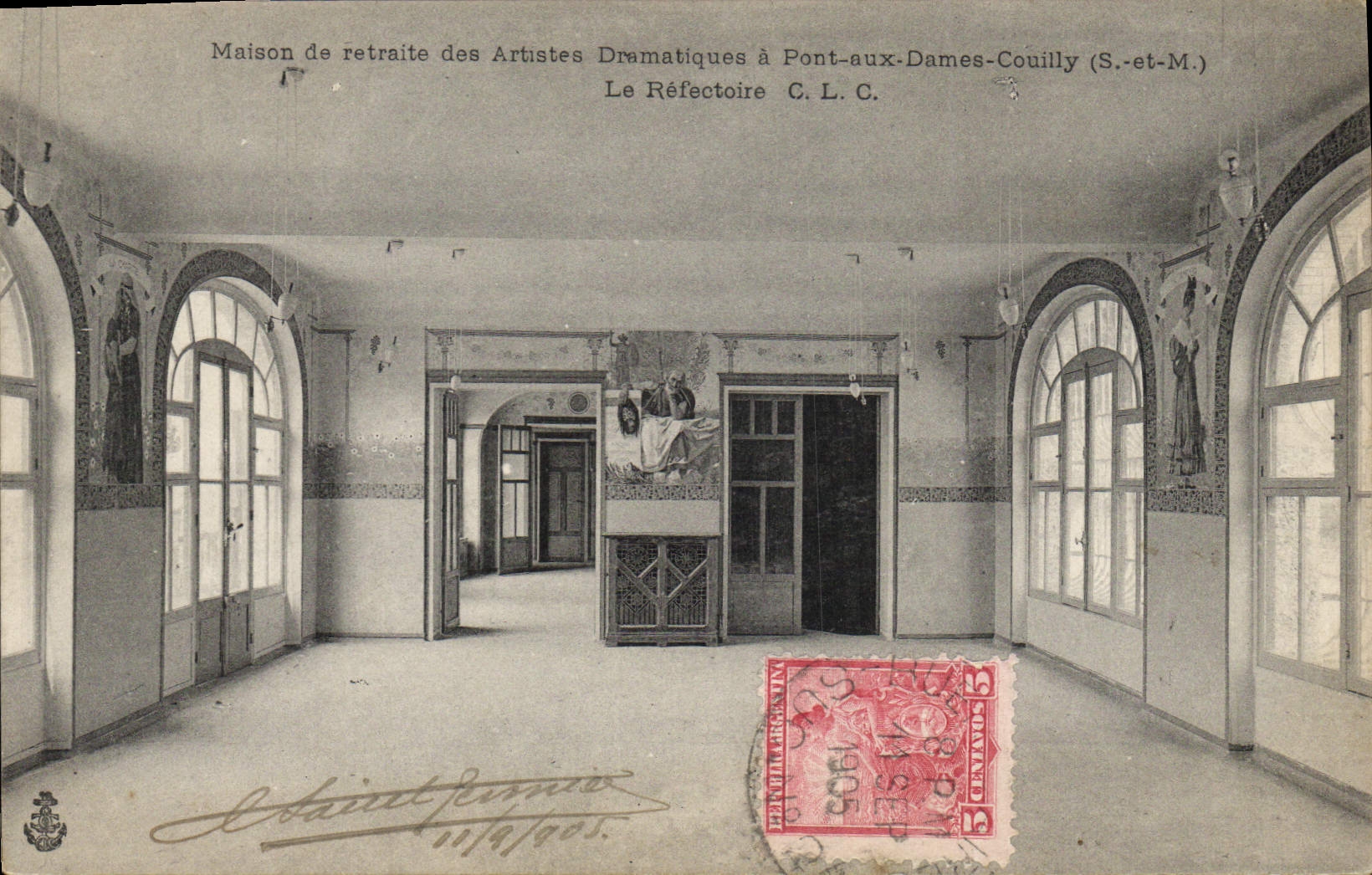 Maison de retraite des Artistes Dramatiques à Pont-aux-Dames-Couilly (S.-et-M.) — Le Réfectoire — C.L.C.